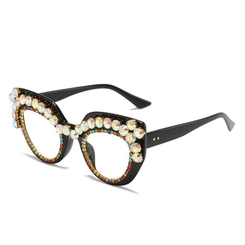 Lunettes œil de chat luxe femmes monture diamant rétro chic tendance