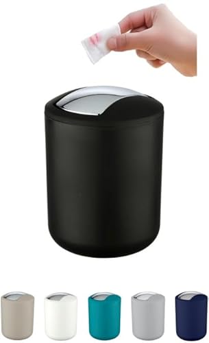 WK Brasilia Table Top Kitchen Waste / Cosmetics Small Bin (MidnightBlack)