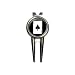 GRAPHICS & MORE Playing Cards Ace of Spades Golf Divot Repair Tool and Ball Marker