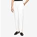 Alfred Dunner All Around Elastic Waist Polyester Petite Pants - Pull-On Style, White, 10 Petite