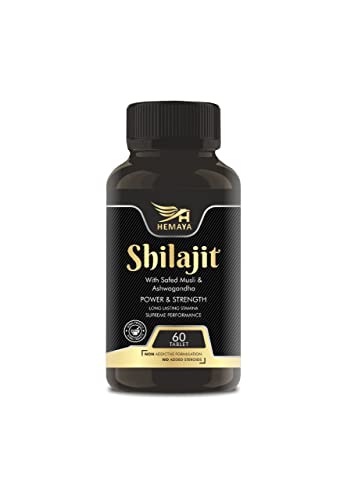 HEMAYA Shilajit with Ashwagandha and Safed Musli for Men – 60 Tablets HEMAYA Shilajit with Ashwagandha and Safed Musli for Men – 60 Tablets