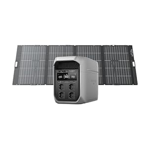 Générateur Solaire EF ECOFLOW Delta 3 Max Plus avec Panneau Solaire bifacial 400W, entrée Solaire 1000 W, capacité Extensible à 10 kWh, Station électrique 2048 Wh pour Secours, Camping, extérieur, RV