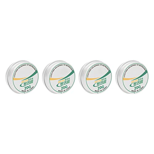 Image of Soldering Iron Tip Refresher Paste, 4 Pack Tin Powder for Oxide Removal and Tip Resurrection, 20g Each, Professional Maintenance Tool