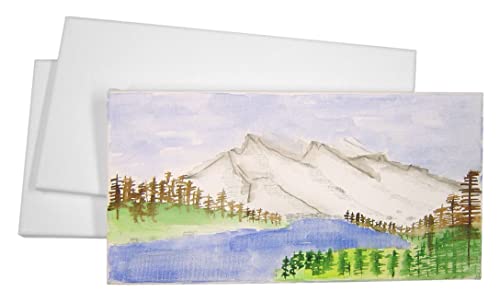 Major Brushes Primed Stretched Canvas 15cm x 30cm (6" x 12") - 1 Canvas, Size 6" x 12" (15cm x 30cm) - Image 2