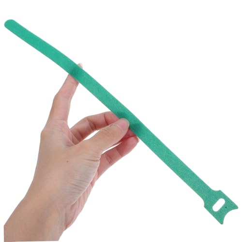 Uonlytech 100 piezas de cintas reutilizables para cables y organizadores con cierre de gancho y lazo para electrónica y gestión de cables bajo escritorio en verde miniatura 4