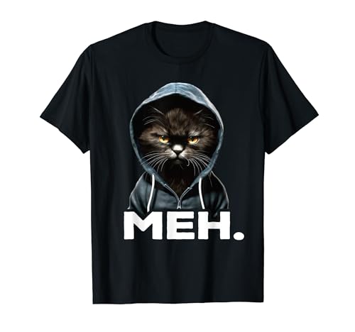 Funny Meh Cat Gift for Cat Lovers T-Shirt