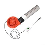 USB-Holzkohlegebläse, 5 V, 1 A, Zentrifugalventilator für BBQ Grill & Herd, verstellbarer elektrischer Feuerstarter mit Metallgehäuse, tragbare Camping-Kochluftzufuhr (C)
