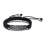 VNOX Soccer Bracelet For Men - Handmade Rope Bracelet Engraved Inspirational Quote Soccer Customized Gifts For Birthday Christmas | Gifts For Men Teen 8-12 Soccer Players