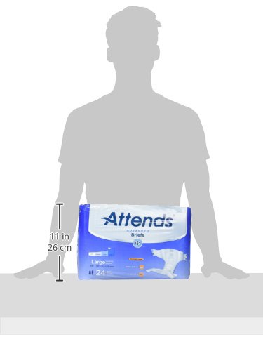 Attends Advanced Briefs, Large (44-58 Inch Waist) - Pack Of 24 #TOP2