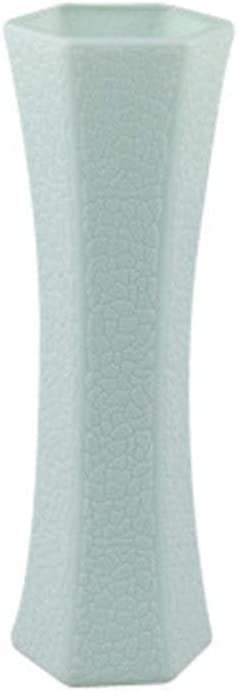 Vase plastique imitation fleur décoration maison style nordique origami gris vert moderne