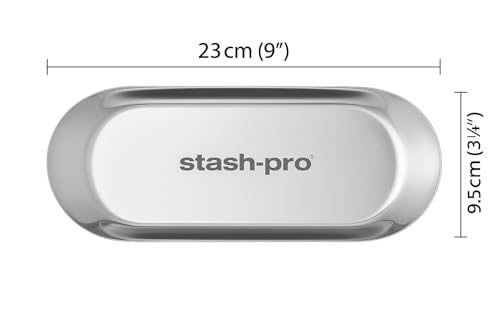Image of Stash-Pro Stainless Steel Premium Multipurpose Crushing & Mixing Tray, Handy & Sleek (Silver)
