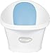 Shnuggle - Bañera para bebé de hasta 12 meses con tapón en la parte inferior, color blanco con respaldo azul – 1,2 kg