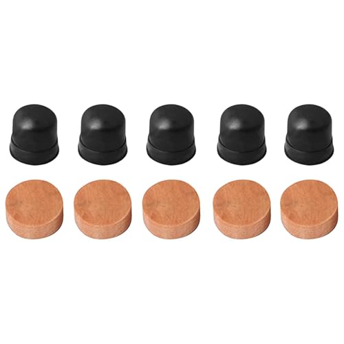 Jojomis 5x Trombone Spit Valve Cork Cork Pad Repair Tool Assembly Trombone Water Key with Cork Pad for Trumpet Cornet Wind Instrument