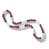 AUSGER Baseball Ice Collection Necklace for Boys Men Sparkly Elastic Bling Beaded Rhinestone Necklace Drip Gift for Girls Kids Players