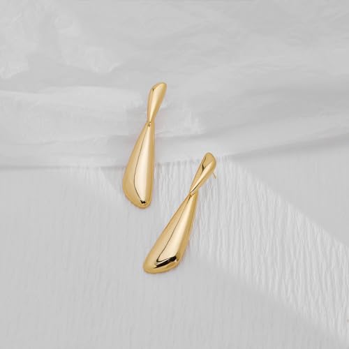 Gold Statement Dangle Earrings for Women Multiple Shapes Metal Drop Earrings4