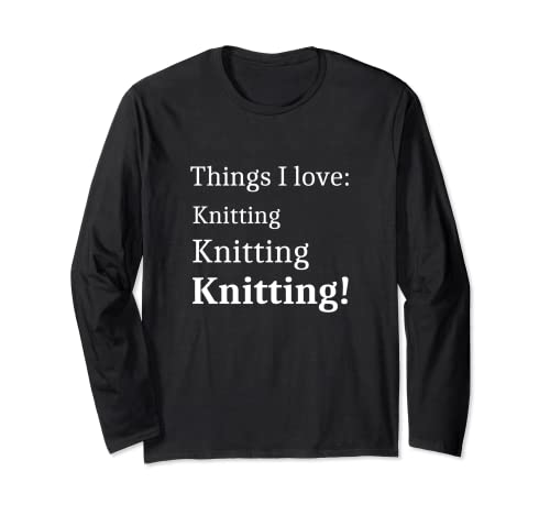 Knitter Teens Women I Love Knitting Manga Larga