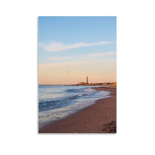 Phare de bord de mer poster toile déco murale salon chambre 50x75cm