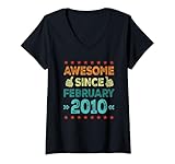 Photo Gallery donna awesome since february 2010 15 years old 15th birthday maglietta con collo a v Photo Gallery donna awesome since february 2010 15 years old 15th birthday maglietta con collo a v