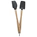 Tovolo Mini Silicone Spatula and Spoonula, Charcoal, Set of 2