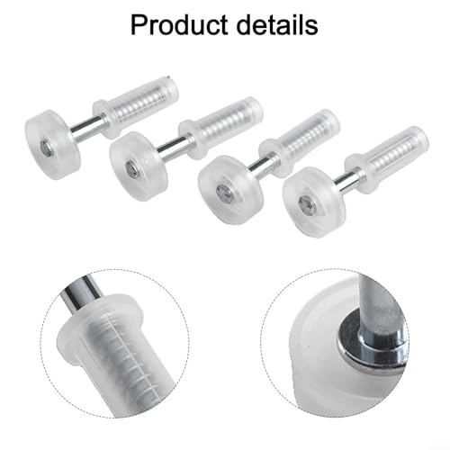 Kit de Herrajes para Puerta Plegable 8 piezas Ruedas Guía Superior de 3/8 Pulgadas - Piezas de Repuesto de Nylon y Metal para Puertas de Clóset Plegables miniatura 5