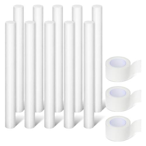 Image of POPETPOP Dog Ear Posting Kit 10 Pcs Foam Ear Stand Rods with 3 Rolls of Adhesive Tapes Puppy Support Accessories for Standing Support and Dog Correction