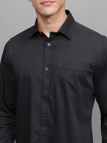 Image of Highlander Men's Slim Fit Formal Shirt | Solid Formal Shirt for Men | Comfortable Fabric | Stylish Design for Everyday Use & Office Wear