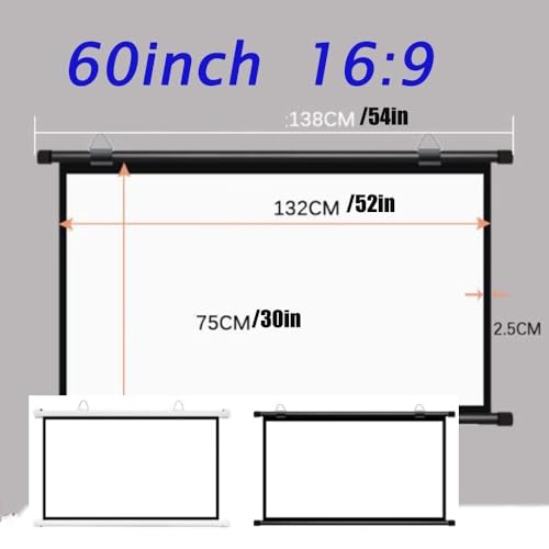Pantalla Proyector Retráctil 4K HD 60 pulgadas 16:9 miniatura 7