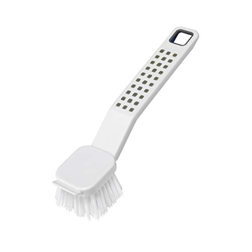 Addis 518414 Brosse à Vaisselle avec grattoir Blanc et Gris Taille Unique