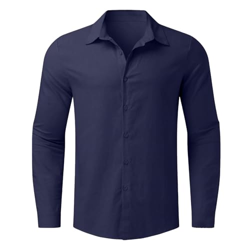Chemise garçon en lin mélangé premium, coupe classique confortable pour enfants de 4 à 12 ans
