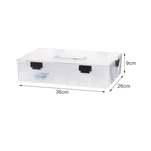 Boîte de rangement loisirs créatifs 2 niveaux à compartiments