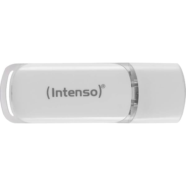 Intenso Flash Line 128 GB - Chiavetta USB tipo C - Super Speed USB 3.2 Gen 1x1, bianco
