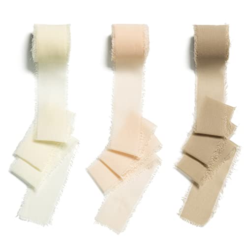 CHUQING Geschenkband,38 mm x 6 m,Chiffon,Schleifenband,Dekoband Bänder für Hochzeit Dekorationen, Geburtstag, Bastelarbeiten, Party Geschenkverpackung,3 Rollen Cover