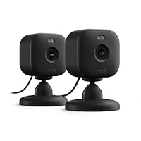 Blink Mini 2 Plug-in smart security camera, HD night view in colour, built-in spotlight, two-way audio, motion detection, works with Alexa 2 cameras (Black)
