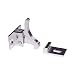 10 Pack Rok Hardware Extra Heavy Duty Elbow Latch Cabinet Door/Window Catch - Nickel Finish with Screw