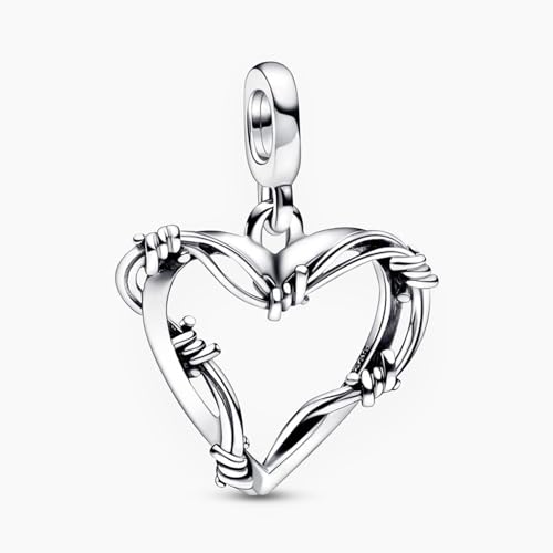 Rimgoris Argento 925 Charm per donna Bracciali Collana Charm penzolante cuore amore infinito regalo