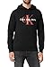 Produktbild Calvin Klein Jeans Herren Seasonal MONOLOGO Regular Hoodie Schweres Strickmaterial, Black/Salsa, XXS