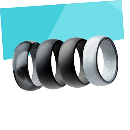ibasenice 4pcs Silicona Unisex Gris y Negro miniatura 3
