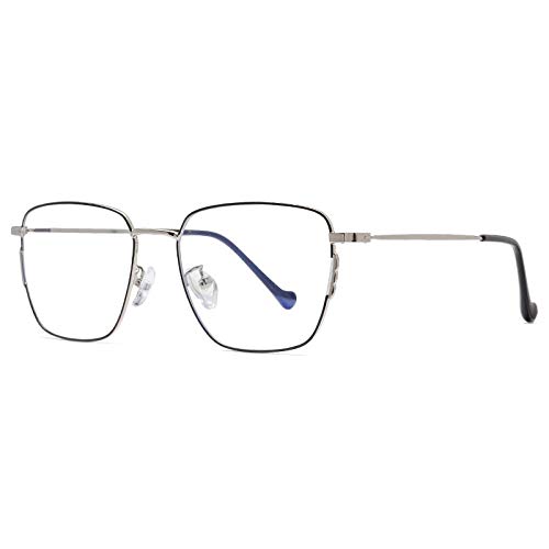 Blaulicht-Schutzbrille Männer/Frauen Ultraleichtes Quadrat Myopia Verschreibungspflichtige Brille Rahmen Metall Optische Brille -A