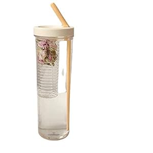 Water Bottles 700 ml grote capaciteit waterflessen mok met onafhankelijke theekamer vouwen stro reizen draagbare juice cup (Capacity : 700ml, Color : Multicolor)