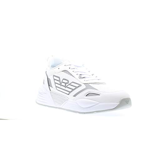 Ea7 x8x070 sneakers con lacci in tessuto e pelle