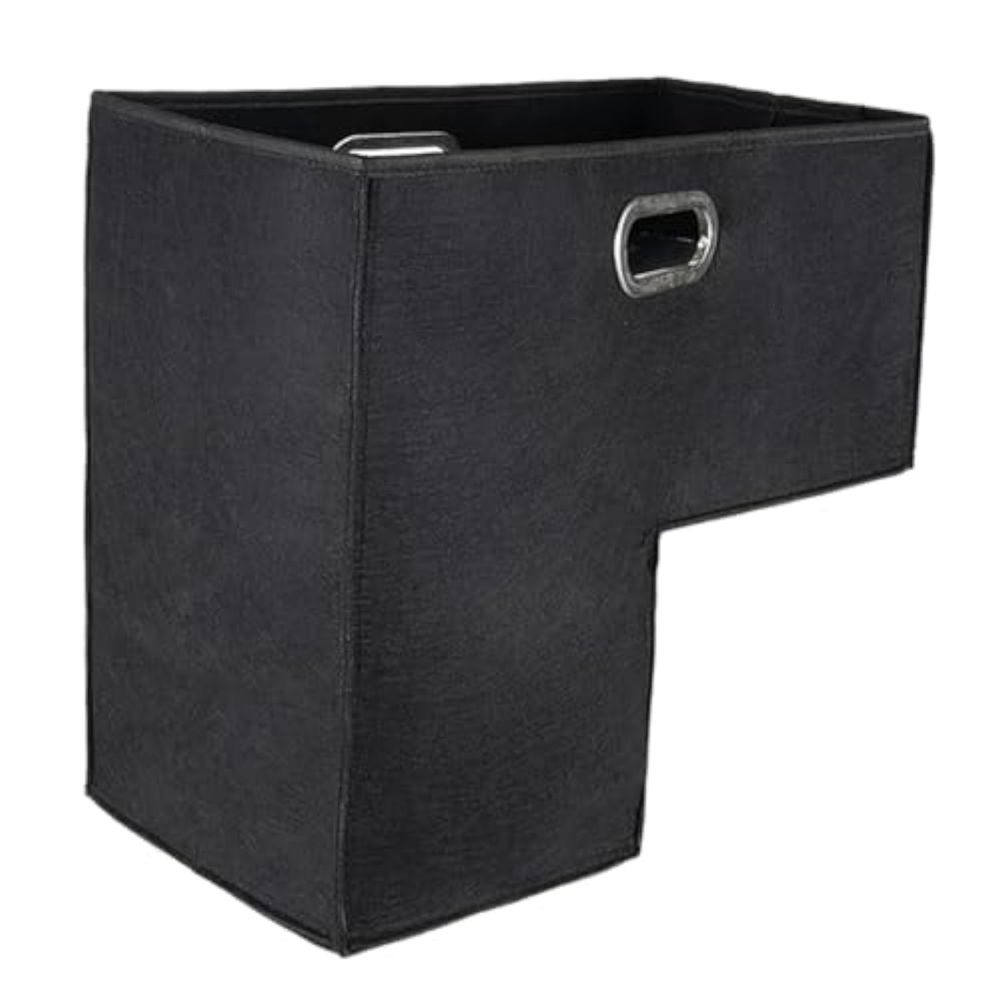 Foldable Staircase Basket with Handles, Dark Gray
