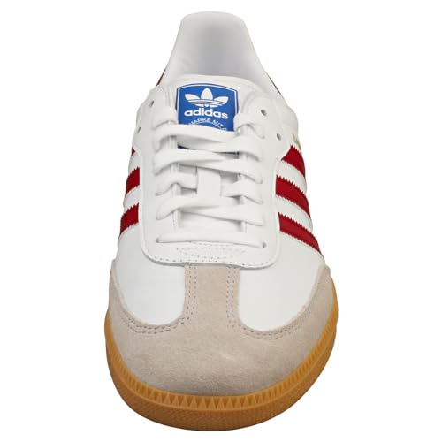 adidas Men's Samba Soccer Shoe, Cloud White/Burgundy/Gum, Size 9