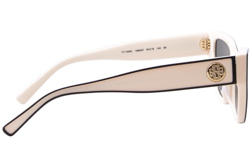 Tory Burch TY7206U 198887 Sunglasses Women's Ivory/Black/Gold/Dark Grey 54mm3