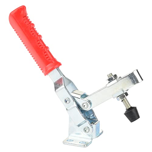 Utoolmart トグルクランプ 垂直 垂直ハンドル式 2個入り 保持能力200kg 高炭素鋼 ブルー亜鉛メッキ バーのオープン角度110° ハンドルオープン角度64° 適応ネジサイズM8*65 クイッククランプ ワンタッチ ハンドル式 下方押え型トグルクランプ リリーストグルクランプ クイック メタル ミニ トグル 溶接加工 治具加工用