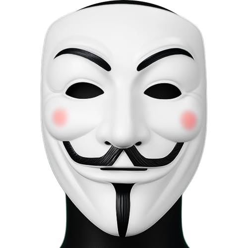 Primary Shipments Quality Hacker Mask Anonymous Inspired Costume Mask (White)