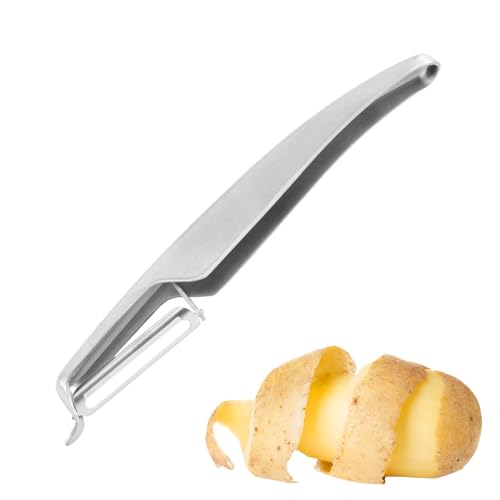 Bolsa de patata genérica – Mango cómodo Piel de verduras Round – Herramienta de pelado de verduras compactas compactas compactas y compactas de acero inoxidable para g