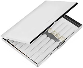 Extra Slim Stainless Steel 9 Cigarette Case Holder (Regular- 84mm, King Size)