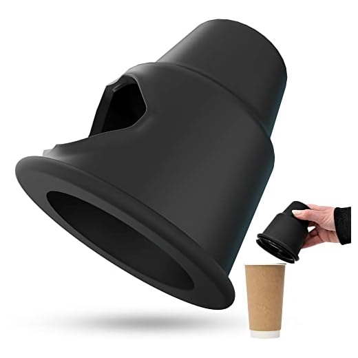 LID SAFE Tool for Touch-Free Coffee Cup Lid - Professional or Home Coffee Bar Accessories - Safe Handling of Disposable Coffee Cup Lids - Coffee Station Barista Accessories (Small)(Most 8-10oz)