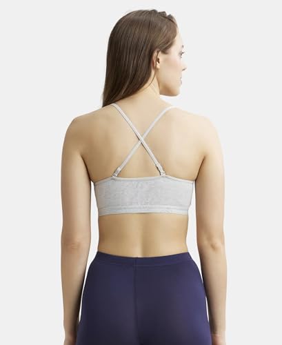Image of Jockey 1351 Women Super Combed Cotton Elastane Stretch Multiway Styled Crop Top with Adjustable Straps and StayFresh Treatment