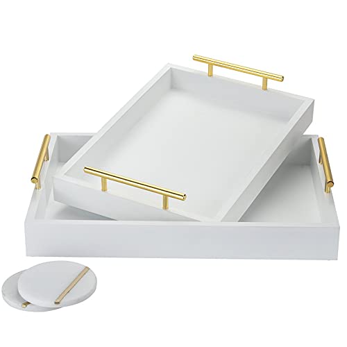 Buy Novus Luxe Decorative Trays Set of 2 Multifunctional Coffee Table